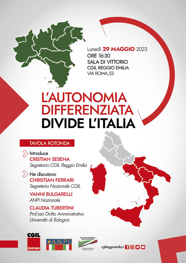 Evento “Autonomia Differenziata Divide L’Italia” – Sala Di Vittorio ...